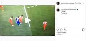 کُری‌خوانی نوید محمدزاده برای پرسپولیسی‌ها/ عکس