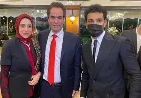 (عکس)  محمد صلاح در مراسم ازدواج برادرش