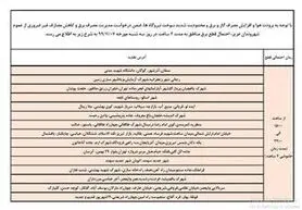 قطعی برق در تبریز  سه شنبه7 بهمن 99