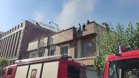 نجات ۱۸ نفر از افراد محبوس شده میان دود غلیظ + تصاویر