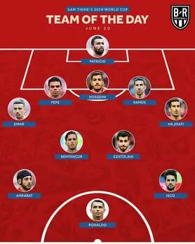 ۳ بازیکن ایران در تیم منتخب روز جام جهانی