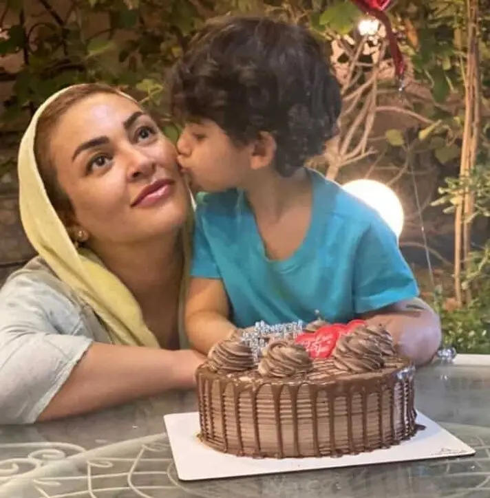 جشن تولد زیبا بروفه در کنار فرزندش اهورا