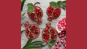 آموزش گل سینه جواهر دوزی + فیلم