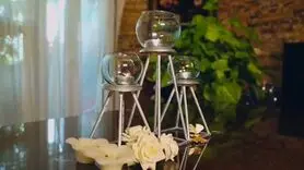 آموزش ساخت جاشمعی با نی کاغذی + فیلم