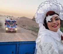 یکتا ناصر با گریم عروس در سریال نیسان آبی
