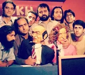 عکسی خاطره انگیز از هومن حاجی عبداللهی در برنامه عروسکی