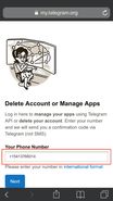 آموزش دیلیت اکانت تلگرام (delete account telegram)
