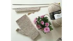 آموزش دستكش تك انگشتی بافتنی + فیلم