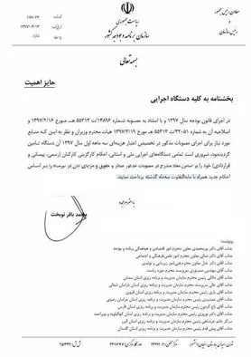 معوقات کارمندان را همراه با حقوق تیر پرداخت کنید + سند