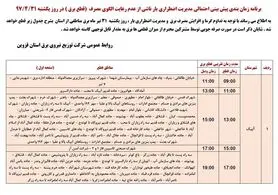 برنامه قطع برق قزوین یکشنبه 31 تیر 97