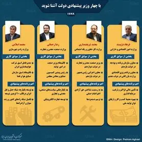 اینفوگرافی / با چهار وزیر پیشنهادی دولت آشنا شوید