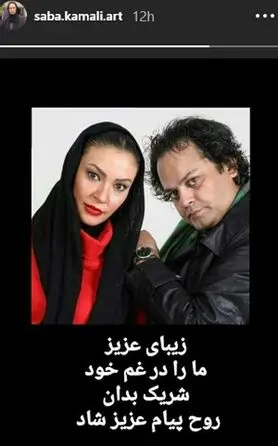 پیام تسلیت هنرمندان به زیبا بروفه در اینستاگرام