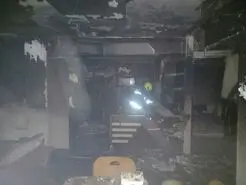 حادثه آتش سوزی در خیابان جهاد